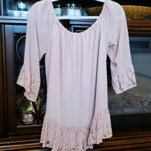 Rose color pull over blouses. It's a all season blouse